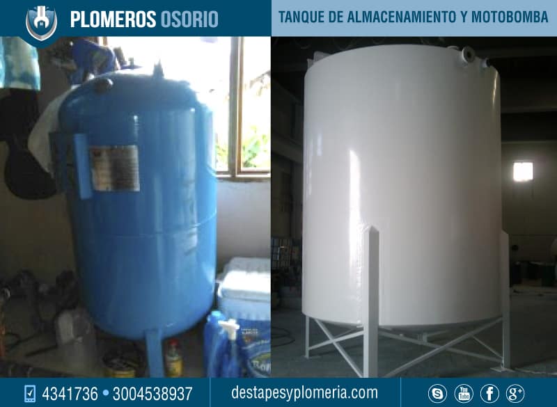 TANQUES DE ALMACENAMIENTO Y BOMBAS DE AGUA